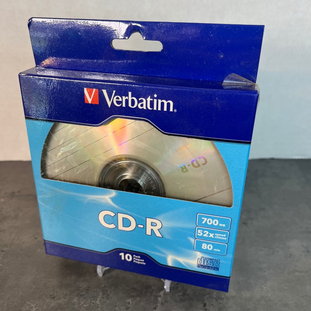 Verbatim CD-R 700MB‎ 52x Speed 80 min New Sealed 10 Pack Compact Disc